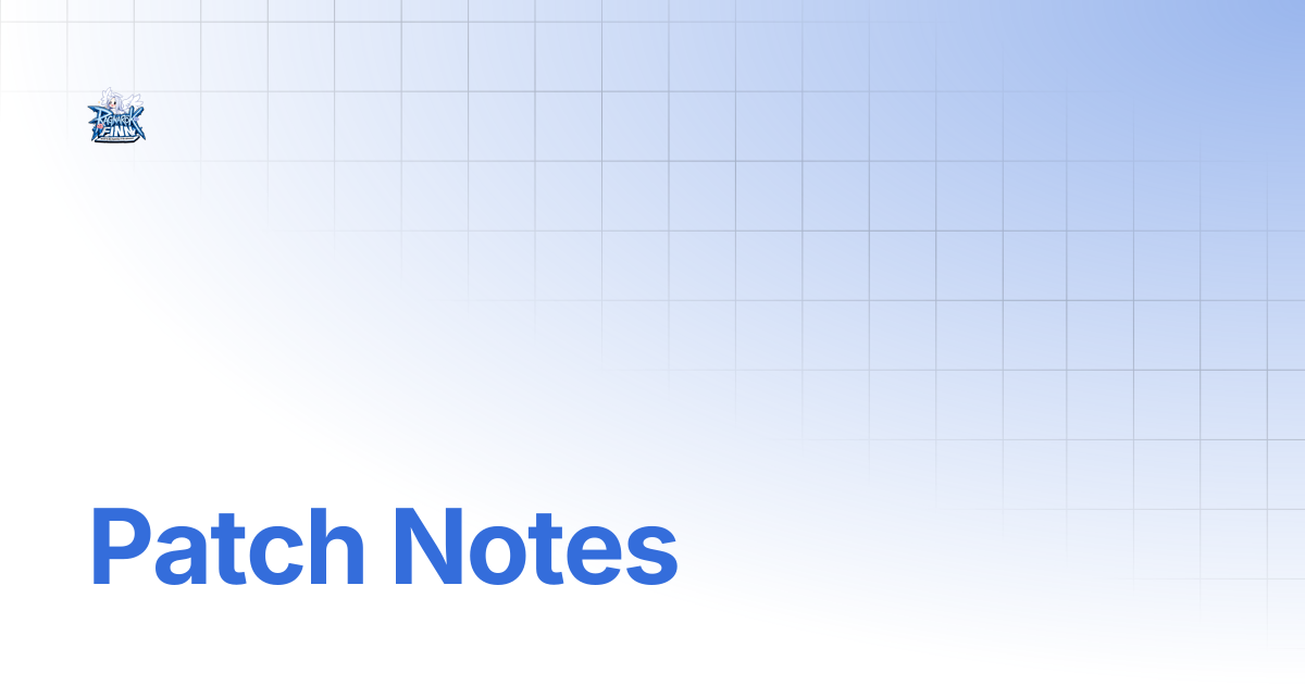 Patch Notes | finnro-classic